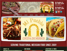 Tablet Screenshot of mipueblorestaurants.com